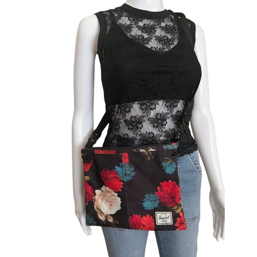Herschel Supply Co. Alder Crossbody Vintage Floral Black Crossbody Bag